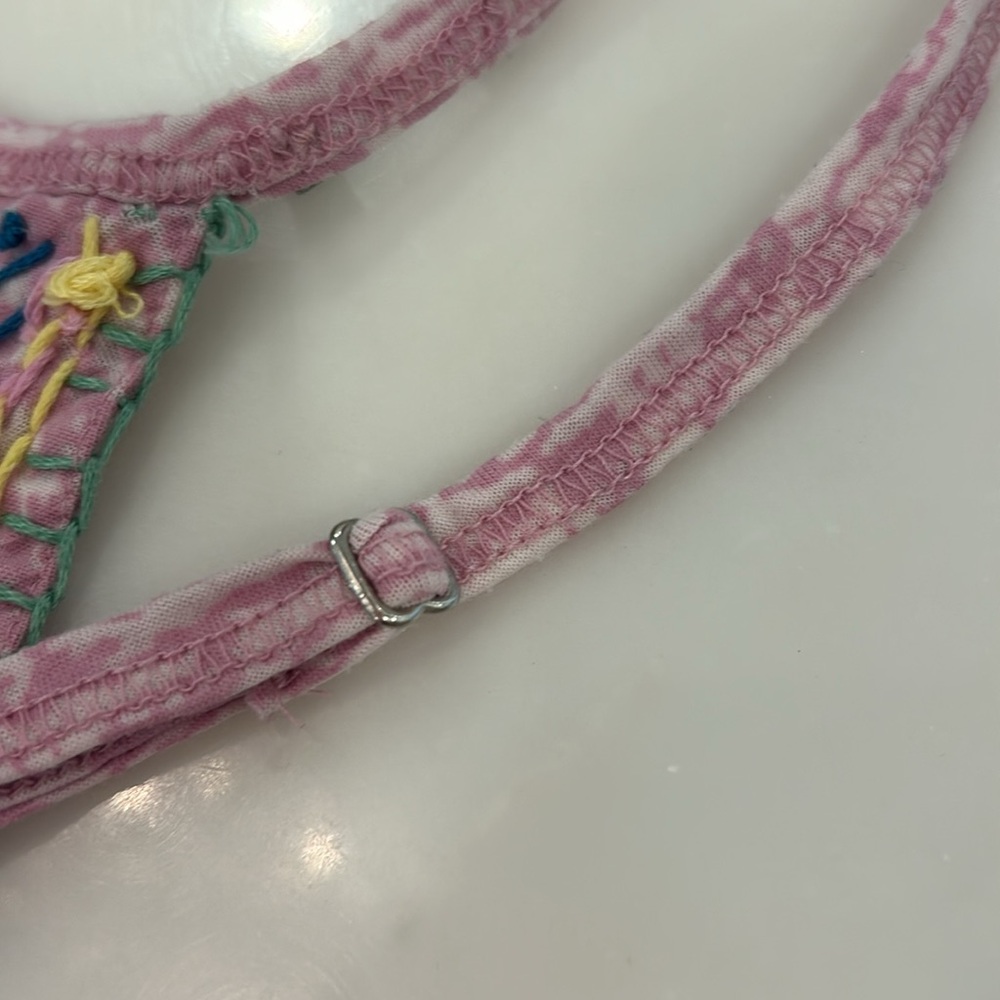 Hand Embroidered Pink Tank Top-M - Picture 9 of 16